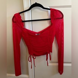 Tiger Mist Red Mesh Long Sleeve